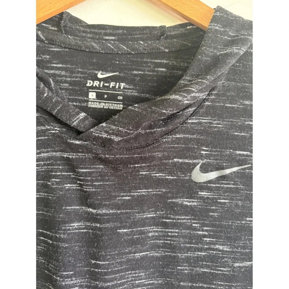 Nike Dri-FIT Mens Space Dye Training Hoodie Black White AQ3504-010 Size S